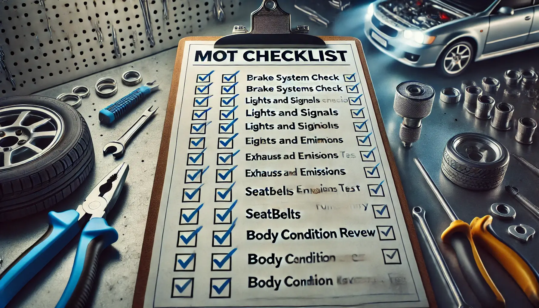 things to check before mot